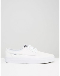 Vans Brigata Leather Sneakers In White Va2zabewb