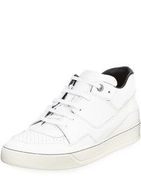 Lanvin Calf Leather Mid Top Sneakers