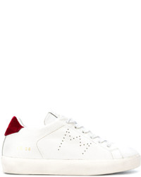 Leather Crown Contrast Heel Counter Sneakers