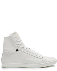 Saint Laurent Court Classic High Top Leather Trainers