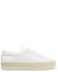 Saint Laurent Court Classic Leather Sneakers Off White