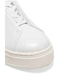 Eytys Doja Arctic Faux Fur Lined Leather Sneakers White