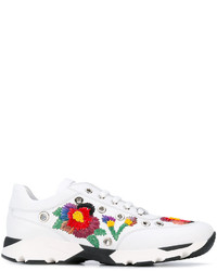 Philipp Plein Embroidered Flowers Sneakers