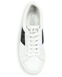 Marc Jacobs Empire Strass Leather Lace Up Sneakers