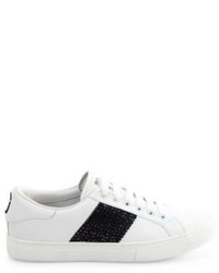 Marc Jacobs Empire Strass Leather Lace Up Sneakers