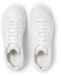 Alexander McQueen Exaggerated Sole Stitch Detailed Leather Sneakers