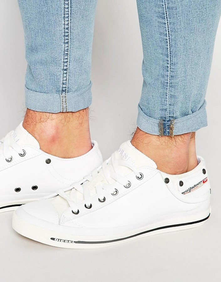 Diesel cotton EXPOSURE high sneakers men - Glamood Outlet