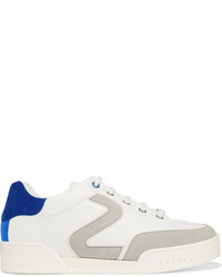 Stella McCartney Faux Suede Trimmed Faux Leather Sneakers White