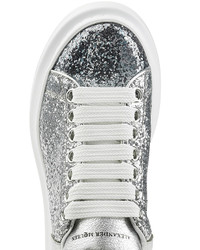 Alexander McQueen Glitter And Leather Sneakers