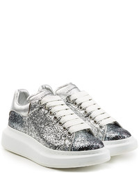 Alexander McQueen Glitter And Leather Sneakers