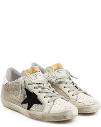 Golden Goose Deluxe Brand Golden Goose Super Star Leather And Mesh Sneakers
