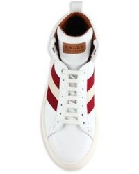 Bally Hedern Leather Mid Top Sneakers