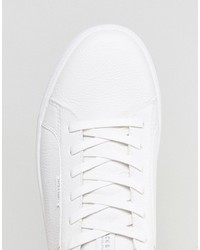 Jack and Jones Jack Jones Sable Faux Leather Sneakers In White