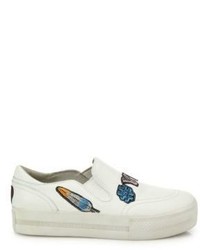 Ash Jess Yes Love Embroidered Leather Platform Skate Sneakers