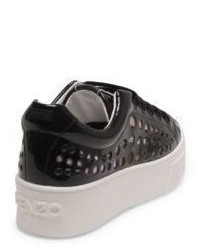 Kenzo K Lace Patent Leather Platform Sneakers