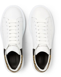 Alexander McQueen Larry Exaggerated Sole Embossed Leather Sneakers