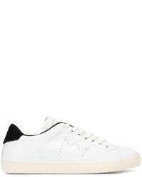 Leather Crown Lace Up Sneakers