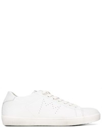 Leather Crown Perforated Detailing Sneakers