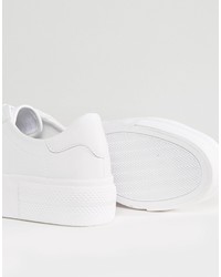 Pull&Bear Leather Look Platform Sneaker