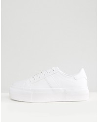 Pull&Bear Leather Look Platform Sneaker