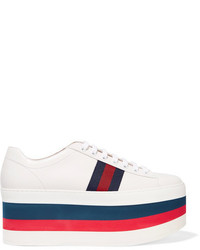 Gucci Leather Platform Sneakers White