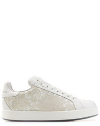 Dolce & Gabbana Leather Sneakers With Lace