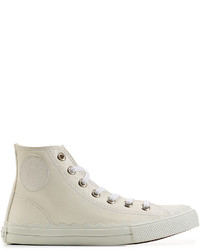 Chloé Leather Sneakers With Scalloped Trim