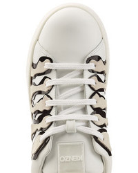 Kenzo Leather Sneakers With Suede