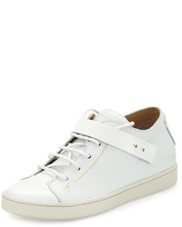 Giuseppe Zanotti Leather Stud Strap Sneakers White