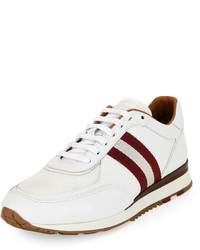 Bally Leather Trainer Sneakers Wtrainspotting Stripe White