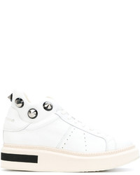 Manuel Barcel Studded Platform Mid Top Sneakers