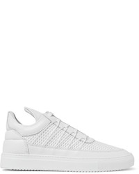 Filling Pieces Mesh And Leather Sneakers