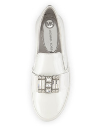 MICHAEL Michael Kors Michl Michl Kors Michelle Faux Patent Jewel Sneaker Optic White