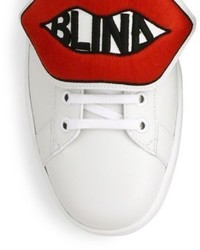 Gucci New Ace Blind For Love Leather Sneakers