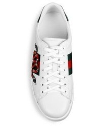 Gucci New Ace Snake Lace Up Sneakers