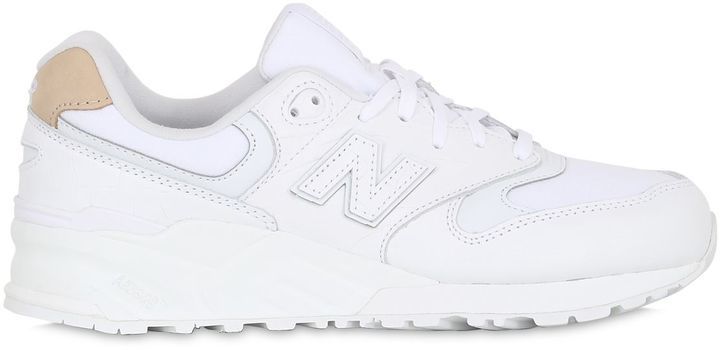 new balance embossed leather sneaker