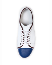 Giorgio Armani New Leather Tennis Sneaker Whiteblue