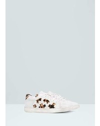 Mango Outlet Panels Leather Sneakers