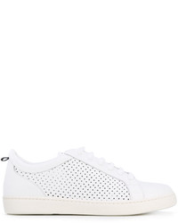 Kiton Perforated Laterals Lace Up Sneakers