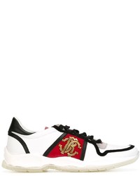 Roberto Cavalli Logo Plaque Panelled Sneakers