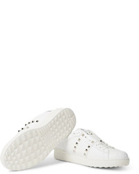 Valentino Rockstud Untitled Leather Sneakers
