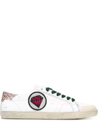 Saint Laurent Signature Court Classic Sl37 Diamond Patch Sneakers