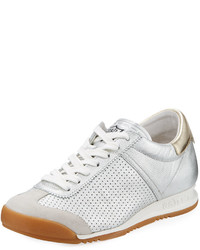 Ash Soul Perforated Lace Up Sneaker Off White