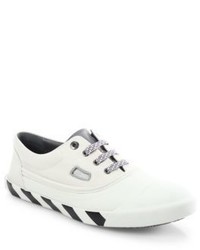 Lanvin Striped Sole Leather Sneakers