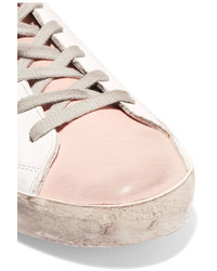 Golden Goose Deluxe Brand Super Star Distressed Leather Sneakers White