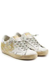 Golden Goose Deluxe Brand Super Star Embroidered Leather Sneakers