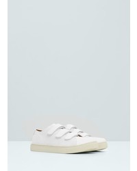 Mango Outlet Velcro Fastening Leather Sneakers