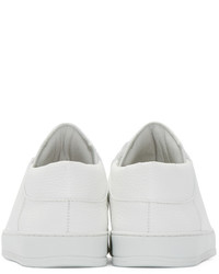 Helmut Lang White Mid Top Sneakers