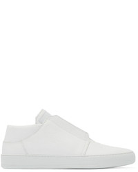 Helmut Lang White Mid Top Sneakers