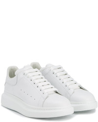 Alexander McQueen White Mono Oversized Sole Sneakers